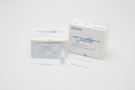 Corredo di prova d'autoverifica di prova d'autoverifica rapido di Igm Kit Colloidal Gold Method Antibody